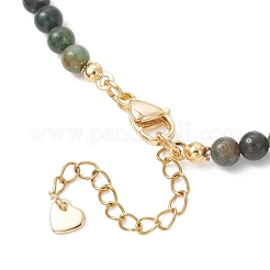 Colliers de perles rondes en agate indienne naturelle dégradée&nbsp;NJEW-JN05952-03