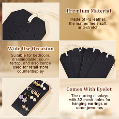 Портативные карты для демонстрации сережек из искусственной кожи&nbsp;EDIS-WH0016-062