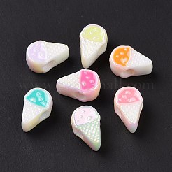 УФ-покрытие Радужные переливающиеся акриловые европейские бусины&nbsp;X-SACR-E009-36