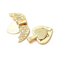 Латунные микропаве кубические цирконии открывающиеся подвески&nbsp;KK-D012-05G