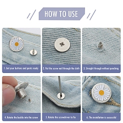 Alfileres de botón de aleación para jeans&nbsp;PURS-PW0009-01H-02AB