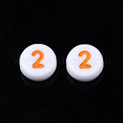 Perle acriliche opache bianche&nbsp;MACR-T038-18-2