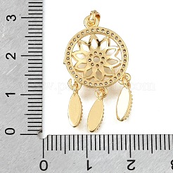 Pendenti in zirconi cubici trasparenti in micro pavè di ottone&nbsp;KK-C263-26B-G