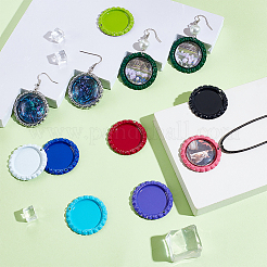 60 шт. 10-цветная оправа для подвески из жести в виде кабошона&nbsp;IFIN-GA0001-62