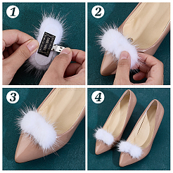 Пряжки для обуви из норковой шерсти&nbsp;FIND-WH0148-467B