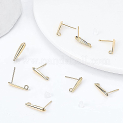 Risultati dell'orecchino della vite prigioniera dell'ottone 40pcs&nbsp;KK-BC0009-04