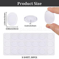 36 шт. овальные силиконовые наклейки на глушитель для барабанной установки&nbsp;AJEW-CP0009-73