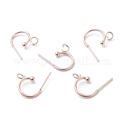 Серьги-полукольца из нержавеющей стали 304&nbsp;STAS-Z028-B02-RG