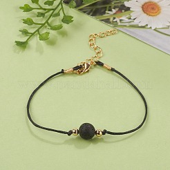 Браслеты из натурального вулканического камня&nbsp;BJEW-JB05505-02