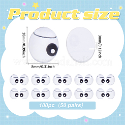 100 occhio di bambola artigianale in vetro&nbsp;DOLL-BC0001-02A