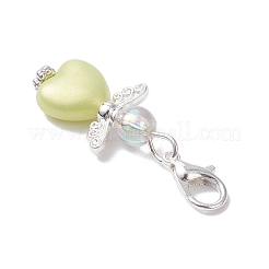 60 шт. 2 стиля акриловых подвесных украшений в виде сердца в виде ангела&nbsp;HJEW-JM04527