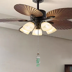2 pz di ciondoli in avventurina verde naturale per catene di trazione per ventilatori da soffitto&nbsp;HJEW-LP00051