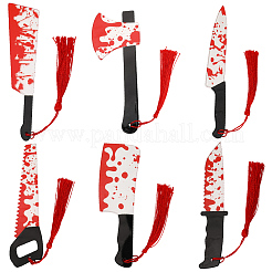 6 шт. 6 стиля закладки из акрила с кисточкой&nbsp;AJEW-CP0009-56