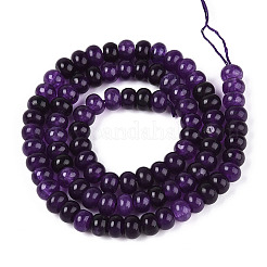 Окрашенные природные белый нефрит бисер пряди&nbsp;G-T139-59A-03