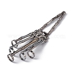 Браслет с кольцом на всю руку из сплава на тему Хэллоуина&nbsp;BJEW-L680-01B