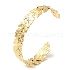 Браслеты-манжеты из нержавеющей стали 304&nbsp;BJEW-K267-06G