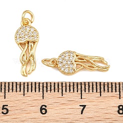 Pendenti in zirconi cubici trasparenti in micro pavè di ottone&nbsp;KK-Q085-03C-G01