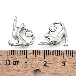 Kätzchenanhänger aus tibetischem Legierungskätzchen&nbsp;TIBEP-A22092-AS-LF