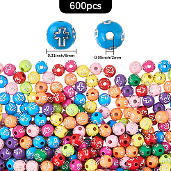 600 шт. Покрытие акриловыми бусинами&nbsp;PACR-PA0001-10B