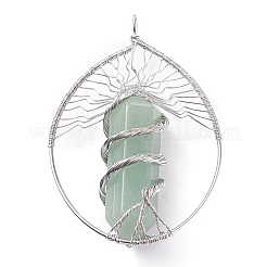 Естественный зеленый авантюрин большие кулоны&nbsp;G-F702-02P-D