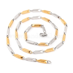 Ожерелья из прямоугольной цепочки из нержавеющей стали 304 для женщин&nbsp;LS-NJEW-G140-05GP