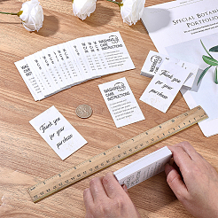 240 carte d'instructions d'entretien en papier à imprimé floral&nbsp;AJEW-FG0005-62D