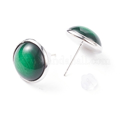 Orecchini a bottone in resina da donna con cupola semplice/mezzo tondo&nbsp;EJEW-JE04799