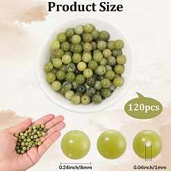 120 шт. бусины из натурального китайского нефрита/южного нефрита&nbsp;G-PA0001-08A