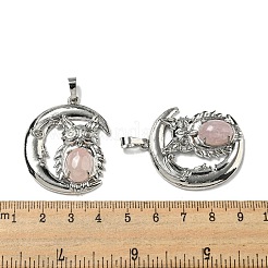 Природного розового кварца подвески&nbsp;G-M434-03P-19