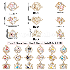 36 шт. 18 стиля стойки с покрытием из светло-золотого сплава&nbsp;ENAM-PH0001-88