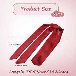 Длинный полиэстеровый шелковый шарф для женщин и девочек&nbsp;AJEW-WH20042-77D