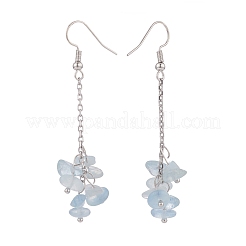 Conjunto de joyas con cuentas de chips de aguamarina natural&nbsp;SJEW-JS01230-07