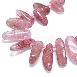 Fili di perle sintetiche di quarzo fragola&nbsp;G-G106-J06-01