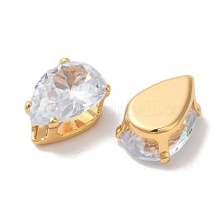 Латунные кабошоны из прозрачного кубического циркония&nbsp;LS-STAS-M294-30D