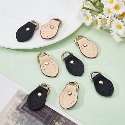 8 шт. 4-х цветные головки молний из коровьей кожи&nbsp;PURS-CL0001-01C