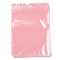 Rechteckige Yin-Yang-Druckverschlussbeutel aus Kunststoff, wiederverschließbare Verpackungsbeutel, selbstdichtender Beutel, Perle rosa, 20x14x0.02 cm, einseitige Dicke: 2.5 mil (0.065 mm)