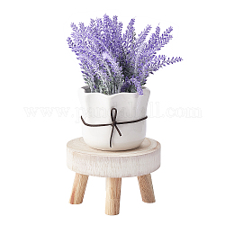 Étagère pour pot de fleurs en bois gorgecraft, pour jardin extérieur intérieur, plat rond, bisque, 14.3x8.95 cm