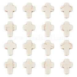SUNNYCLUE 1 Box 200Pcs White Cross Beads Synthetic Turquoise Tiny Small Cross Beads Semi Precious Stone Bead Loose Spacer Beads for Jewelry Making Beading Kit Beaded Bracelets DIY Craft 8x10mm