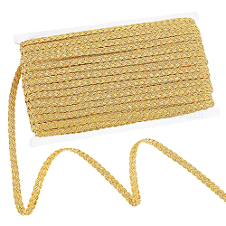Ruban de dentelle ondulée en filigrane pandahall elite, forme d'onde, pour les accessoires vestimentaires, or, 1/4 pouce (8 mm), 17.5 yards/ensemble