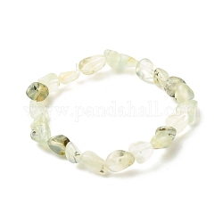 Bracelet extensible en perles de prehnite naturelle pour enfants, diamètre intérieur: 1-5/8 pouce (4 cm)