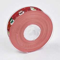 Polyester gedruckten Bänder Grosgrain, Thema Weihnachten, Schneemann, rot, 1 Zoll (25 mm), etwa 100 yards / Rolle (91.44 m / Rolle)