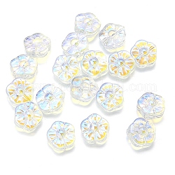 Manuell Murano Glas Perlen, Blume, klar ab, 12 mm, Bohrung: 1 mm