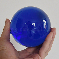 Glass Display Decorations, Crystal Ball, Round, Blue, 30mm