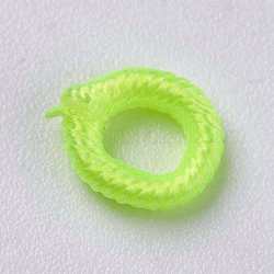 Бисер из полиэстера, кольцо, зеленый желтый, 6~6.5x1.5 мм, отверстие : 3 мм