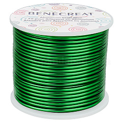 Benecreat 12ゲージ（2mm）アルミニウムワイヤー100フィート（30m）陽極酸化ジュエリークラフトビーズ花色のアルミニウムクラフトワイヤーを作る-緑