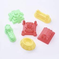 DIY Children Toys Sets, Clay Mold Tool Kits, Plasticine Educational Funny Toy, Mixed Color, 39~79x56~92x32~66mm, 6pcs/set