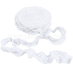 GORGECRAFT 5 Yards Stretch Lace Trim Cotton Elastic Cords Gathered Crocheted Lace Trimmings Diy Craft Ribbon Decorated Trims For Crafts Wedding Bridal Costume Sewing Making Bouquet Embellishments