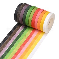 Crepe Paper, For Paper Flower Wrapping, DIY Party Decoration, Mixed Color, 12mm, about 27m/roll(30yards/roll), 11rolls/set