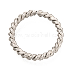 304 Edelstahl offenen Ringe springen, verdrehen ringe, Edelstahl Farbe, 16.5x2 mm, Innendurchmesser: 12.5 mm