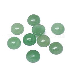 Cabochons naturales aventurina verde, semicírculo, 8x3~4.5mm